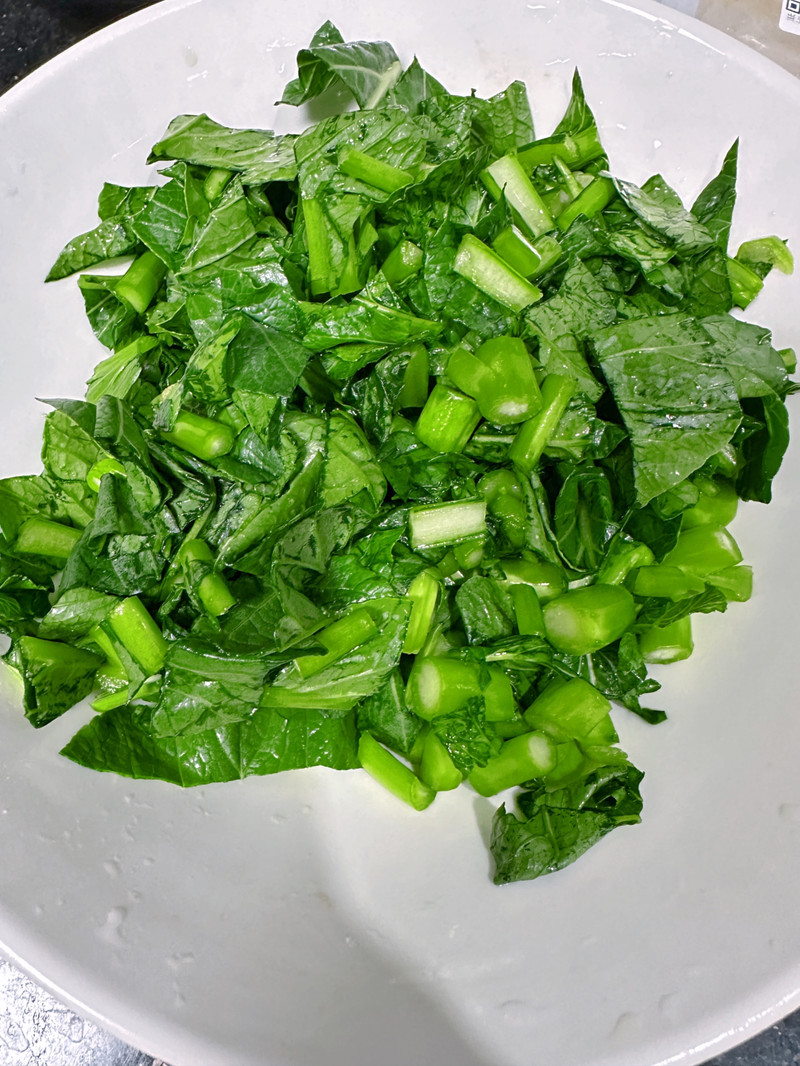菜心炒蘑菇，口蘑