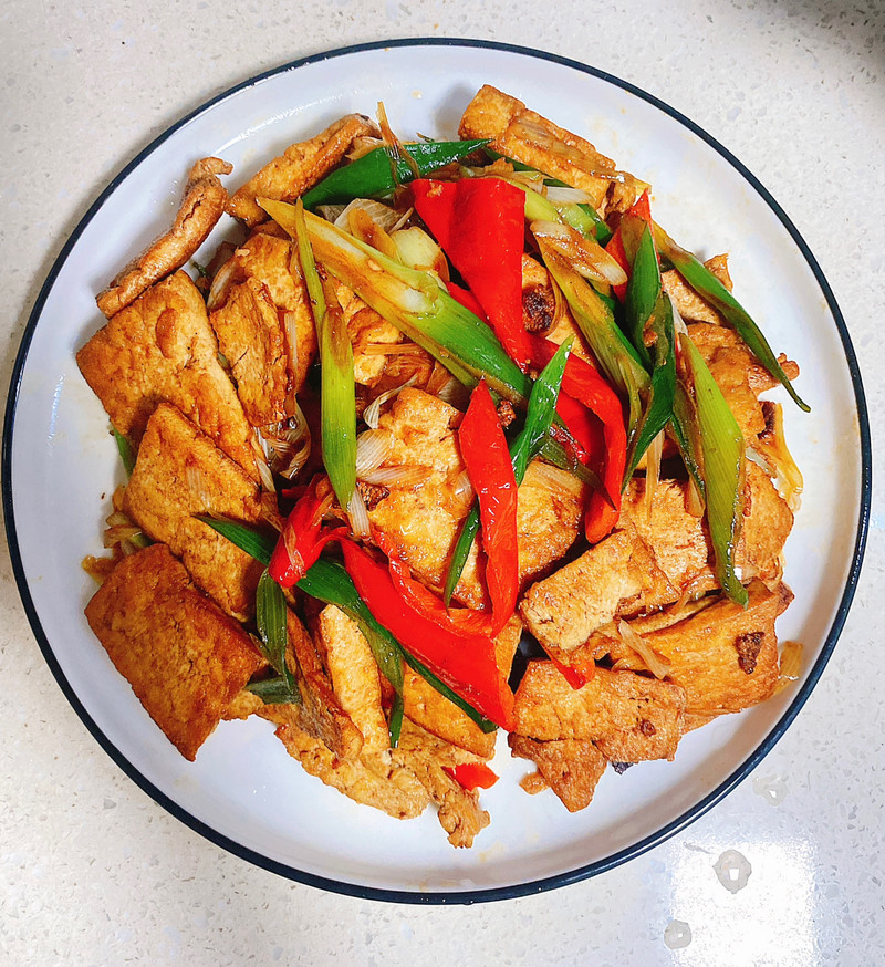 葱烧豆腐