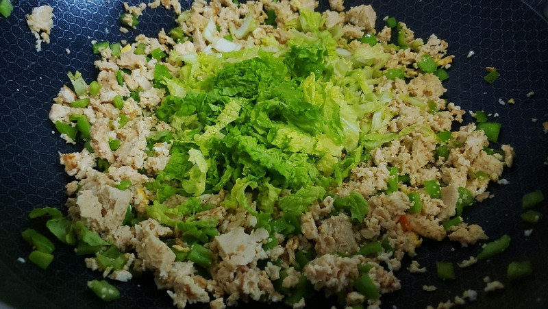 葱椒白菜豆腐蛋