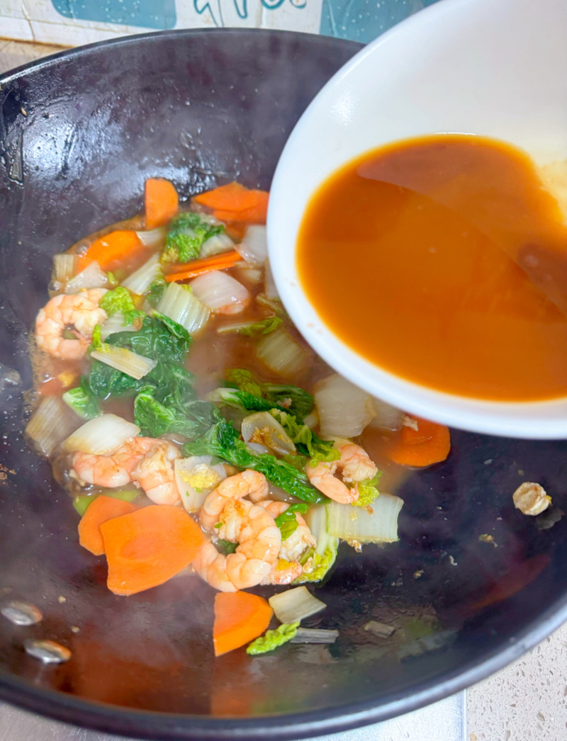 奶白菜炒虾仁 奶白菜炒虾仁