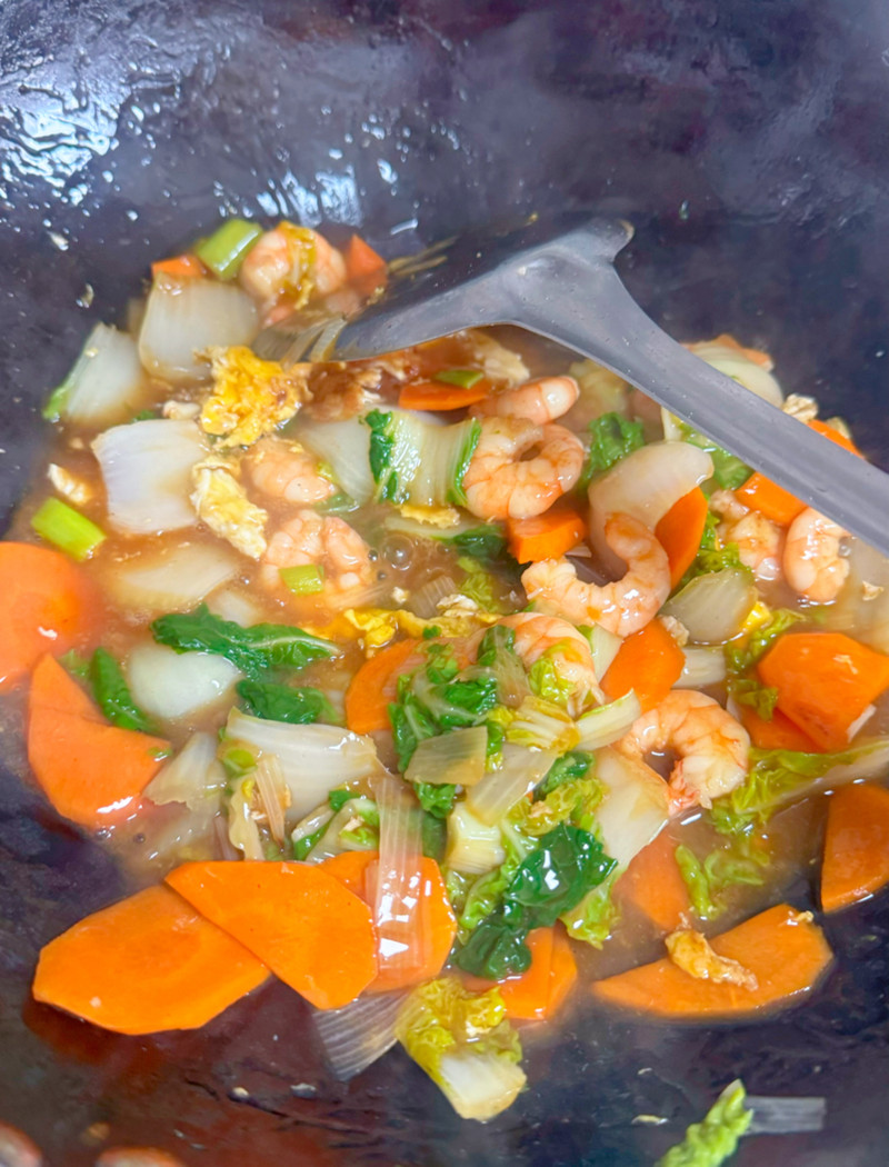 奶白菜炒虾仁 奶白菜炒虾仁