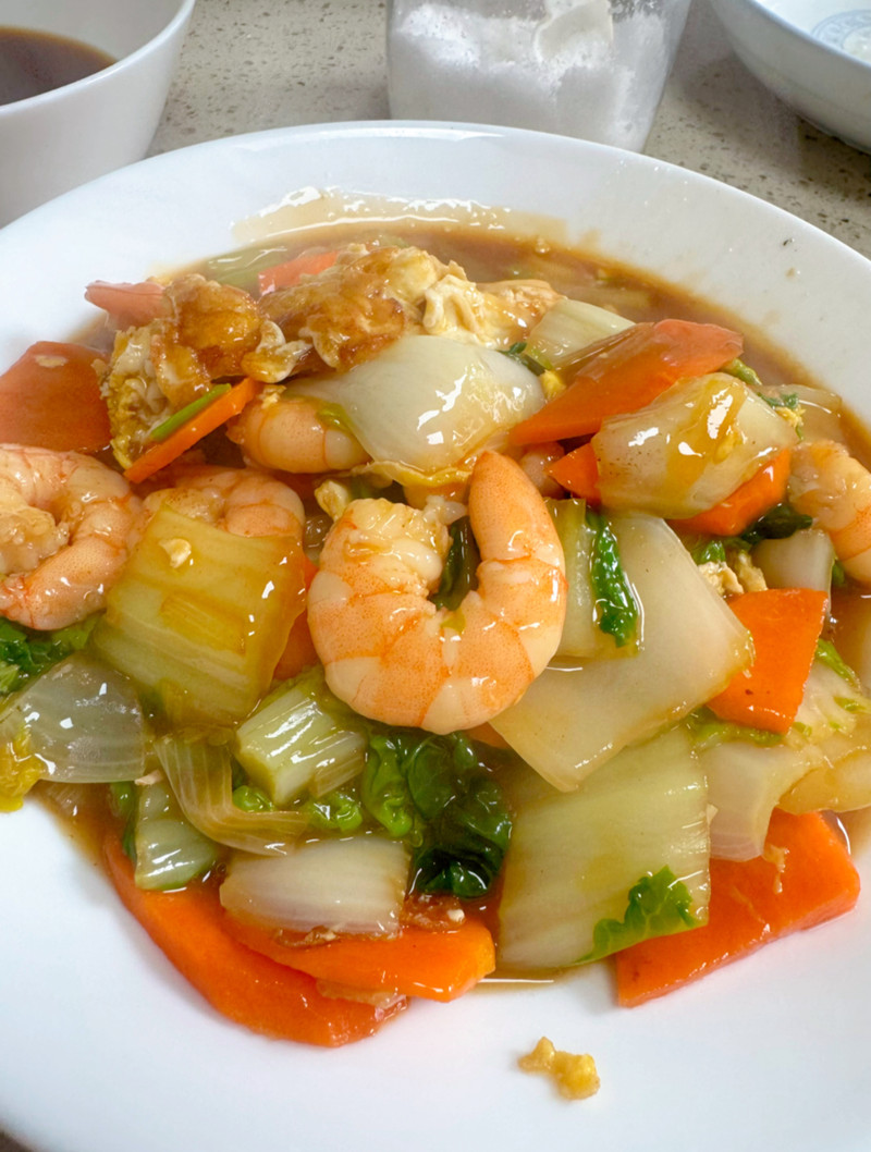 奶白菜炒虾仁 奶白菜炒虾仁