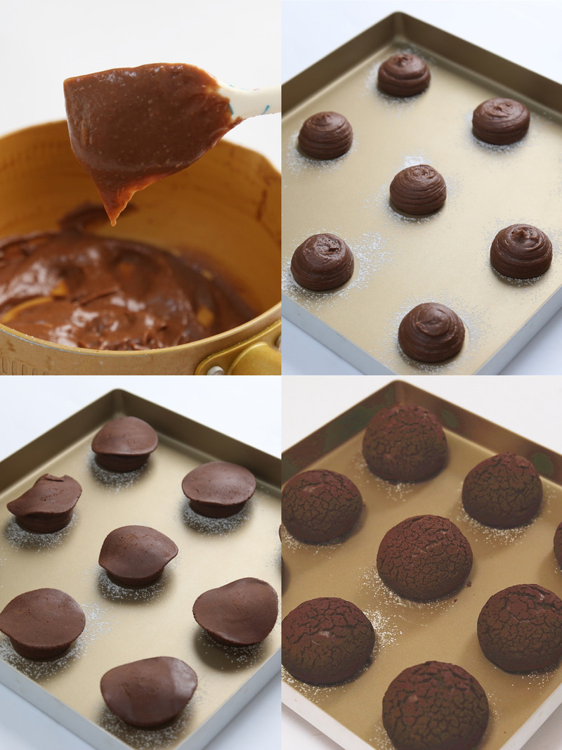 万圣节可可芝士酱酥皮泡芙 万圣节可可芝士酱酥皮泡芙